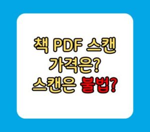 책 PDF 스캔 가격, 비용 불법여부 책 PDF 스캔 가격, 비용 불법여부