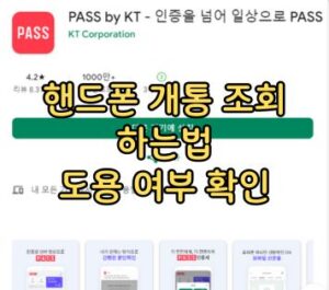 핸드폰 개통 조회 하는법, 명의도용 확인 PASS앱 핸드폰 개통 조회 하는법, 명의도용 확인 PASS앱
