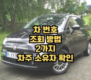 차 번호 조회 방법 2가지 차주 소유자 확인 차 번호 조회 방법 2가지 차주 소유자 확인
