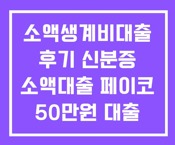 소액생계비대출 후기 신분증 소액대출 페이코 50만원 대출 소액생계비대출 후기 신분증 소액대출 페이코 50만원 대출