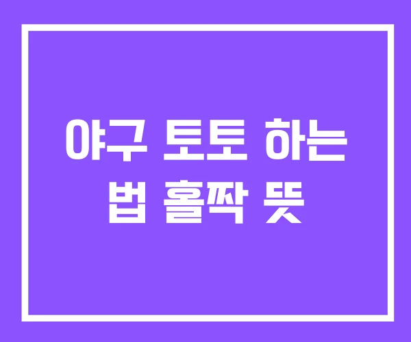 야구 토토 하는 법 홀짝 뜻 야구 토토 하는 법 홀짝 뜻