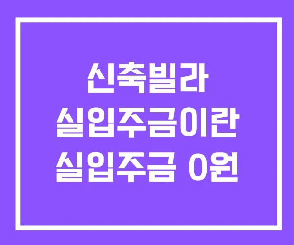 신축빌라 실입주금이란 실입주금 0원 신축빌라 실입주금이란 실입주금 0원