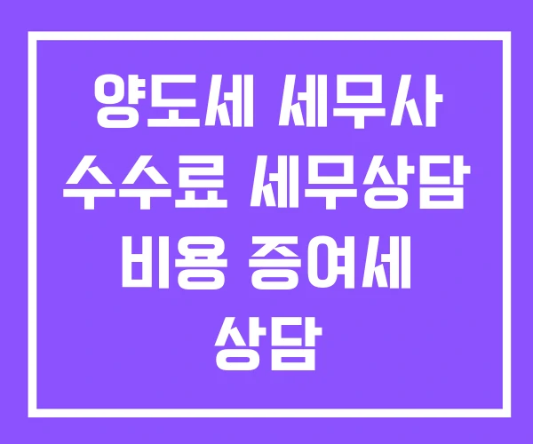 양도세 세무사 수수료 세무상담 비용 증여세 상담 양도세 세무사 수수료 세무상담 비용 증여세 상담