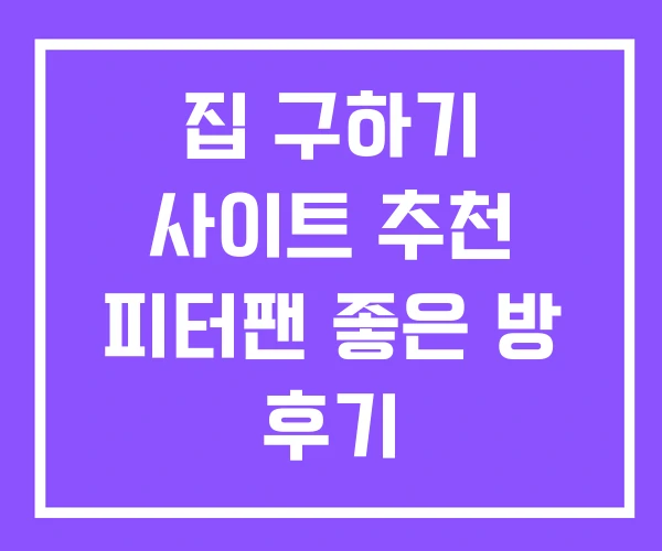 집 구하기 사이트 추천 피터팬 좋은 방 후기 집 구하기 사이트 추천 피터팬 좋은 방 후기