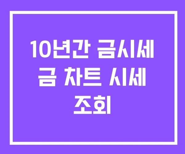 10년간 금시세 금 차트 시세 조회