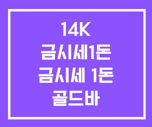 14K 금시세1돈 금시세 1돈 골드바
