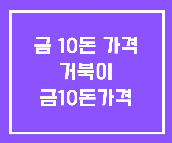 금 10돈 가격 거북이 금10돈가격