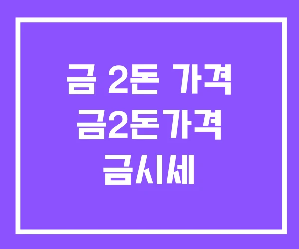 금 2돈 가격 금2돈가격 금시세