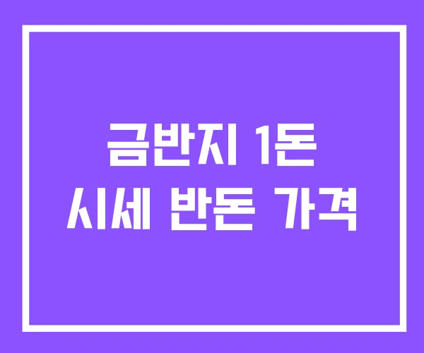 금반지 1돈 시세 반돈 가격 금반지 1돈 시세 반돈 가격