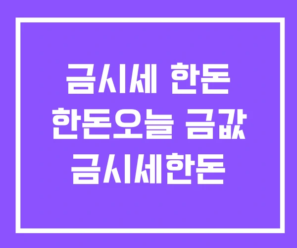 금시세 한돈 한돈오늘 금값 금시세한돈