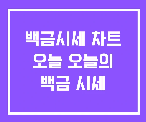 백금시세 차트 오늘 오늘의 백금 시세
