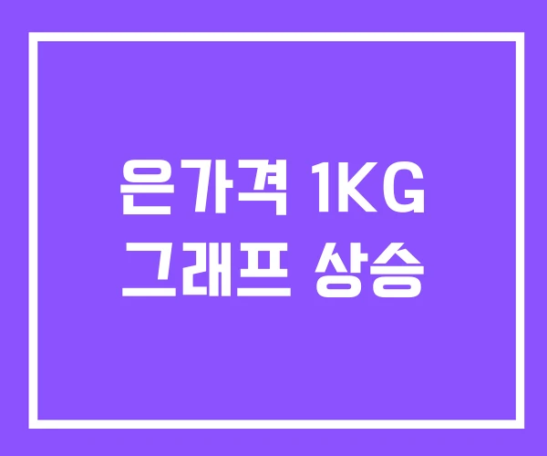 은가격 1KG 그래프 상승