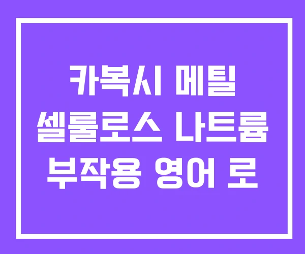 카복시 메틸 셀룰로스 나트륨 부작용 영어 로 카복시 메틸 셀룰로스 나트륨 부작용 영어 로