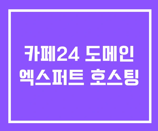 카페24 도메인 엑스퍼트 호스팅 카페24 도메인 엑스퍼트 호스팅