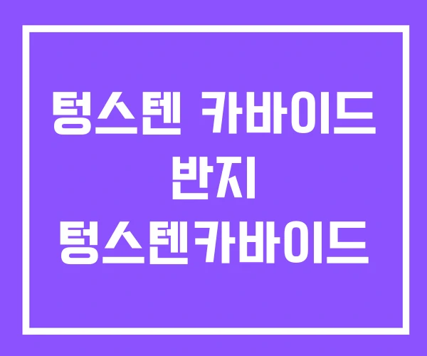 텅스텐 카바이드 반지 텅스텐카바이드