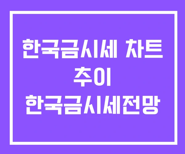 한국금시세 차트 추이 한국금시세전망 한국금시세 차트 추이 한국금시세전망