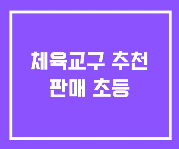 체육교구 추천 판매 초등 체육교구 추천 판매 초등