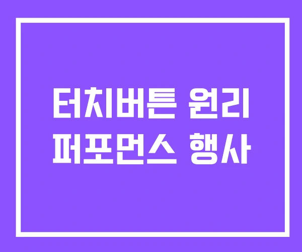 터치버튼 원리 퍼포먼스 행사 터치버튼 원리 퍼포먼스 행사