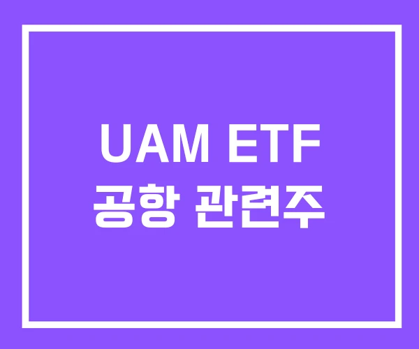 UAM ETF 공항 관련주