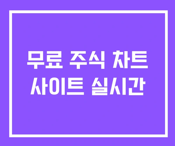 무료 주식 차트 사이트 실시간