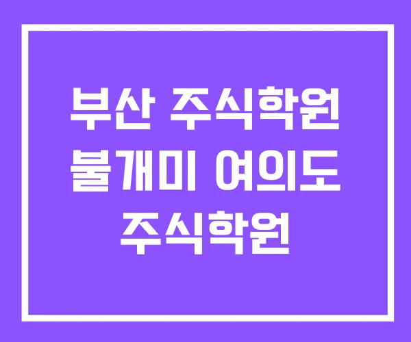 부산 주식학원 불개미 여의도 주식학원 부산 주식학원 불개미 여의도 주식학원