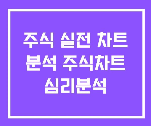 주식 실전 차트 분석 주식차트 심리분석