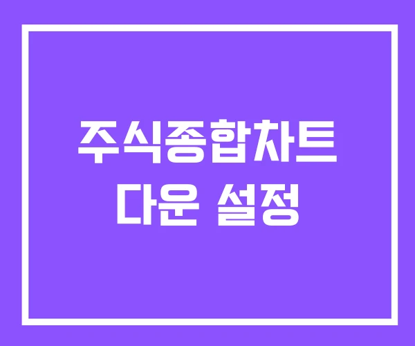 주식종합차트 다운 설정 주식종합차트 다운 설정