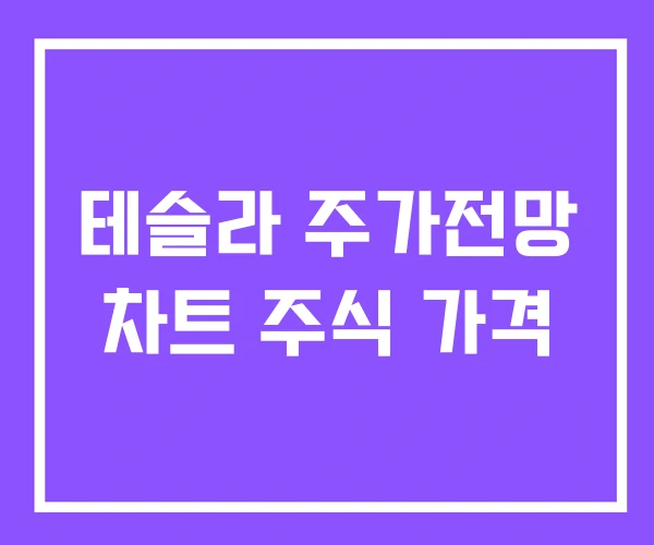 테슬라 주가전망 차트 주식 가격 테슬라 주가전망 차트 주식 가격