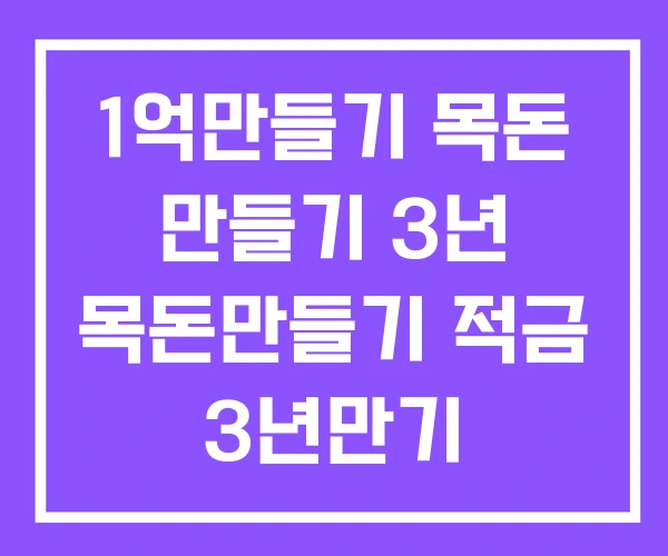 1억만들기 목돈 만들기 3년 목돈만들기 적금 3년만기 1억만들기 목돈 만들기 3년 목돈만들기 적금 3년만기