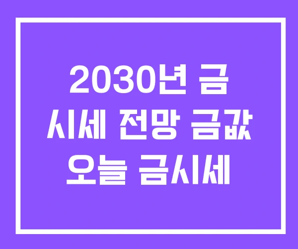 2030년 금 시세 전망 금값 오늘 금시세 2030년 금 시세 전망 금값 오늘 금시세
