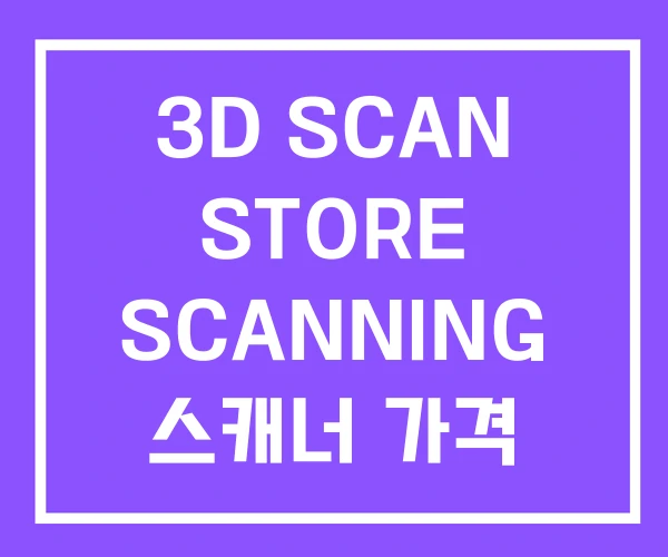 3D SCAN STORE SCANNING 스캐너 가격